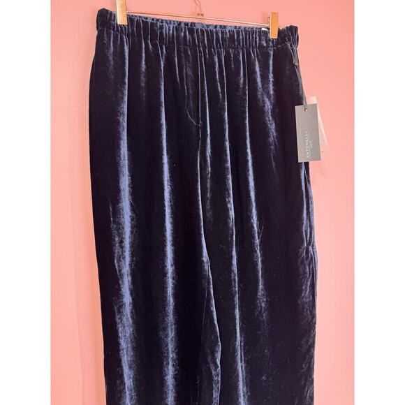 Antonelli Firenze Velour Trousers in Midnight Navy Blue Size 44/Large - Picture 4 of 5